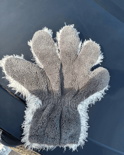 Erixen Mikrofaser Fingerwaschhandschuh für präzise Fahrzeugpflege und gründliche Reinigung.