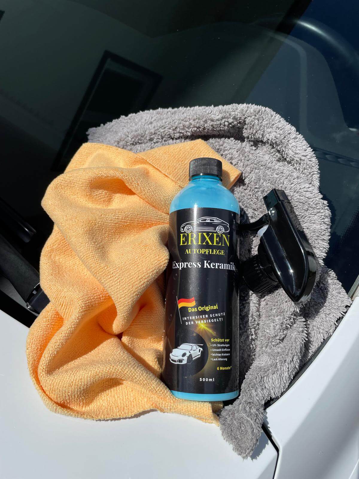 Erixen Express Keramik Versiegelung 500ml + 2 Mikrofasertücher